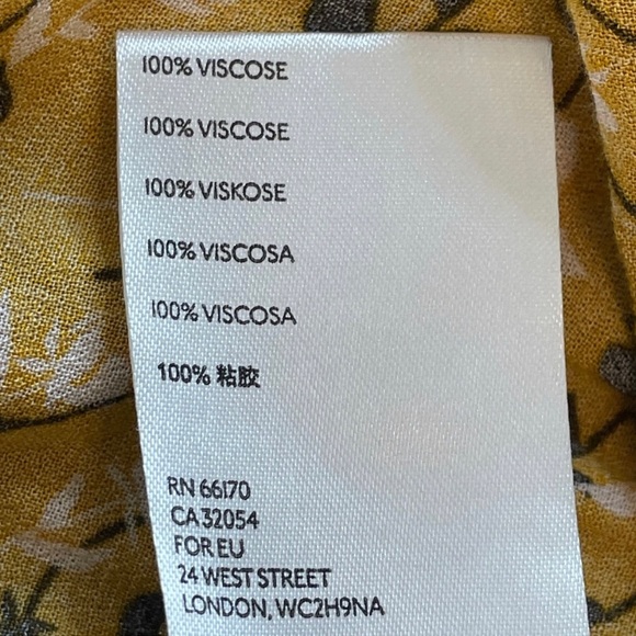 🥳HP🥳 Anthropologie Cheyenne Yellow Gold Floral Peplum Swing Boho Blouse - Picture 11 of 13